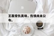 米兰体育中国官网-王磊受伤离场，伤情尚未公布。